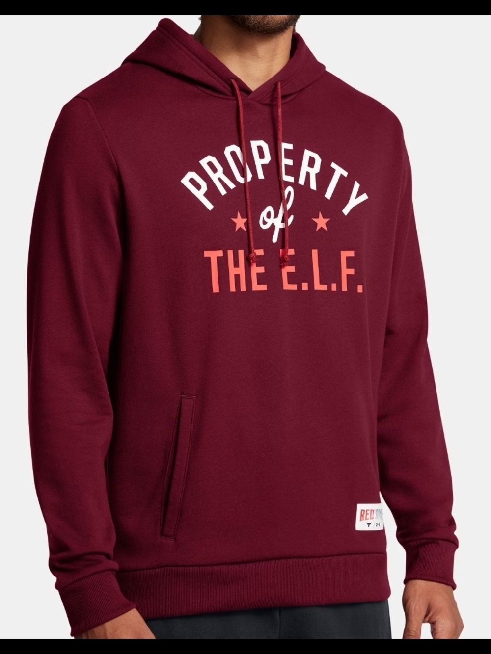 Under Armour Project Rock Red One E.L.F. Hooded Sweatshirt